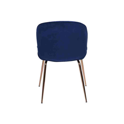 Grupo de sillas azules 4x sillas conjunto textil tapizado asiento comedor