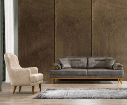 Sofás de tela modernos para sala de estar Juego de sofás exclusivo de 3+1 plazas, 2 piezas.