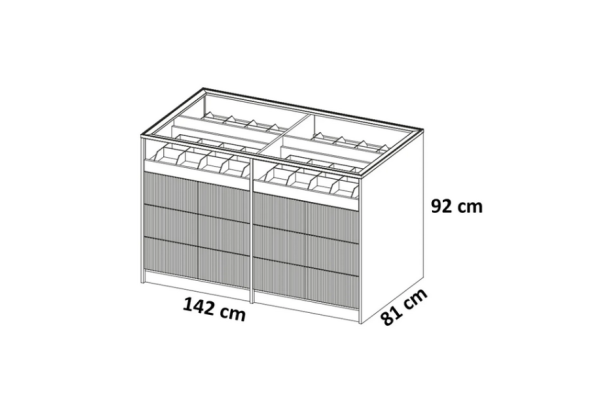 Armario de dormitorio de cristal exclusivo Armario de vestíbulo Diseñador cómoda