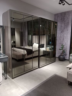 Armario negro exclusivo Elegante mueble de madera para dormitorio