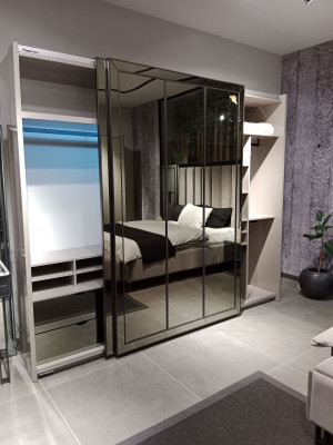 Armario negro exclusivo Elegante mueble de madera para dormitorio