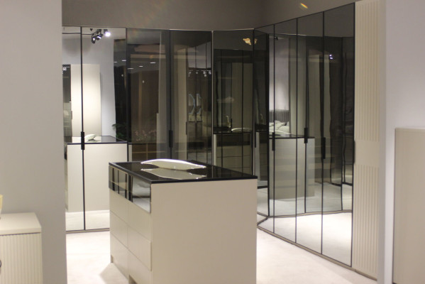 Armario de dormitorio de cristal exclusivo Armario de vestíbulo Diseñador cómoda