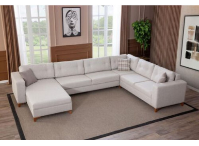 Elegante salón en forma de U Sofá Diseñador Sofá de esquina de lujo Sofás elegantes