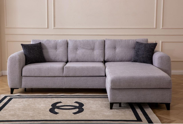 Sofá esquinero de tapicería blanca, muebles de diseñador, textil, sofá de salón nuevo.