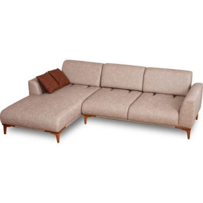 Sofá en forma de L beige para sala de estar, sofá de diseñador de lujo, mobiliario de asientos nuevo.