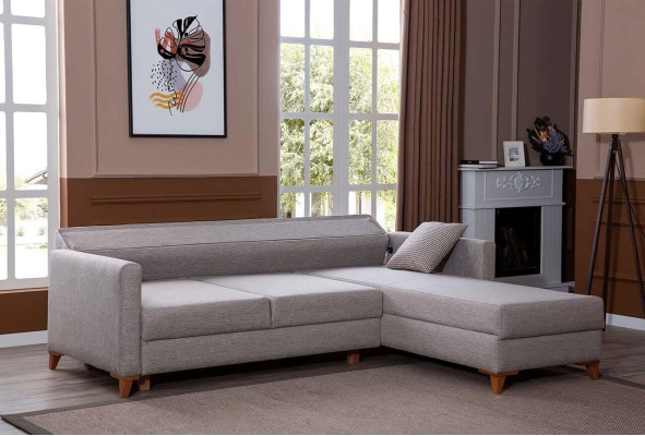 Sofá de tela gris claro sofá de diseñador de salón lujo nuevo	suite de esquina