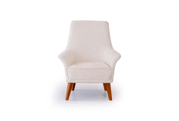 Silla blanca tapizada, muebles de diseñador para sala de estar, lujoso sillón individual.