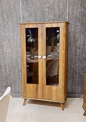 Robusto vitrina de madera diseñador 2 puertas vitrina de vidrio gabinete de vidrio Muebles elegantes
