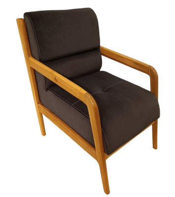 Moderno sillón azul para salón, tapizado, asiento individual con reposabrazos