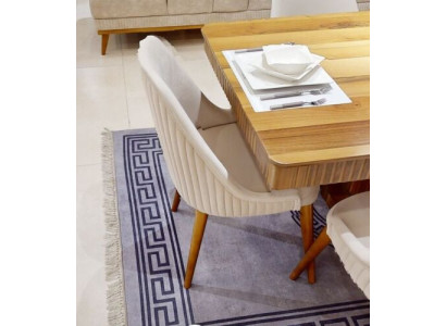 Silla de comedor blanca de diseñador, silla de cocina moderna de un solo asiento, sillas tapizadas modernas.