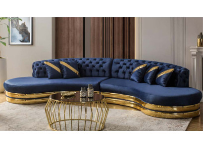 Exclusivo sofá Chesterfield de 4 plazas abombado, diseño de sofá tapizado.