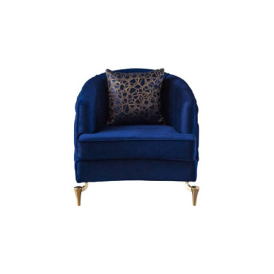 Moderno Chesterfield 2x sillón azul muebles textil tela sala de estar nuevo.