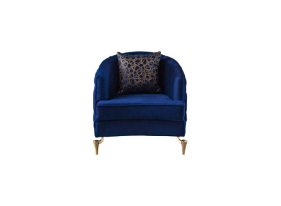 Moderno Chesterfield 2x sillón azul muebles textil tela sala de estar nuevo.