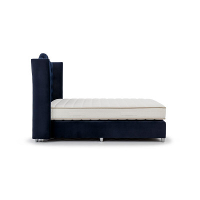 Conjunto de dormitorio: cama, 2 mesitas de noche, decoración de lujo de 3 piezas. Diseño completo.