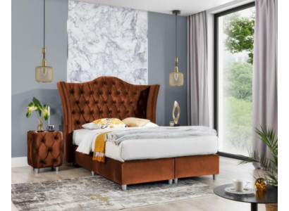 Conjunto de lujo para dormitorio con cama doble moderna y mesitas de noche, nuevo, 3 piezas.