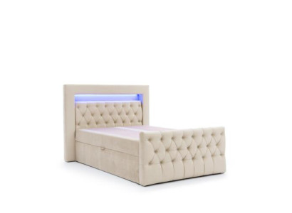 Dormitorio Cama Chesterfield Cama doble Mobiliario Lujo Cama tapizada Textil