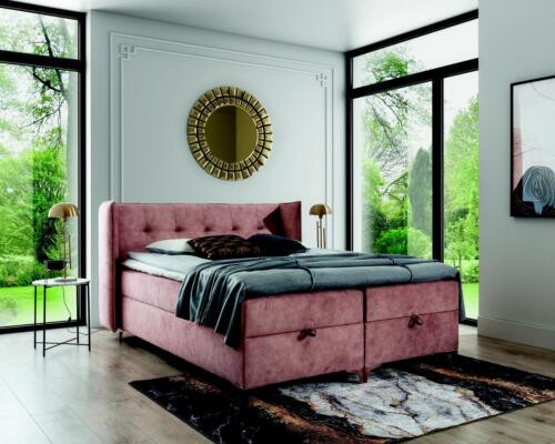 Dormitorio Muebles Cama Boxspring Cama 160x200 cm Diseño Moderno Decoración