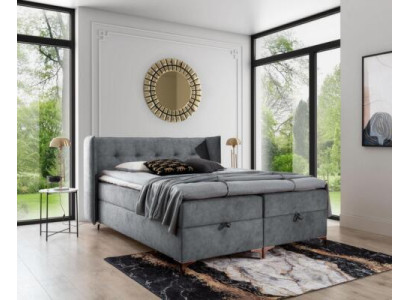 Cama Boxspring 160x200cm Muebles tapizados Cama de lujo Dormitorio Estilo moderno