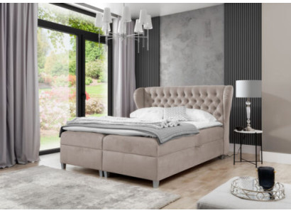 Lujo cama doble Chesterfield dormitorio decoración cama tapizada Muebles modernos
