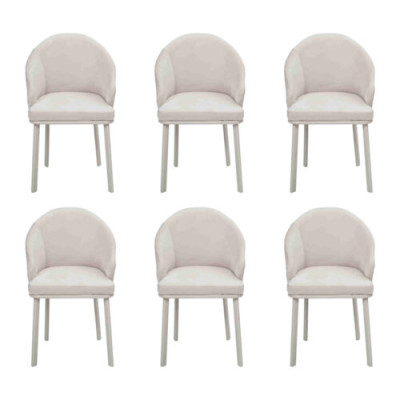 Silla de comedor blanca 6 sillas comedor modernas sillas de diseño de madera nuevas