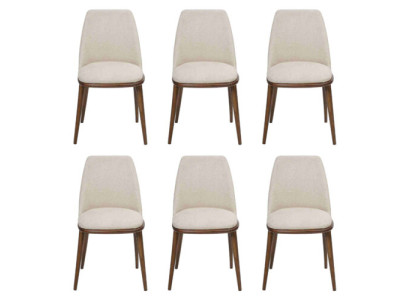 Comedor moderno blanco 6 sillas Muebles de madera Sillas de diseño de lujo decoración.