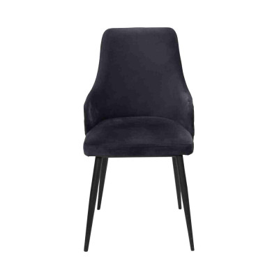 Comedor de lujo, sillas de diseño negras, 6 unidades, diseño moderno.