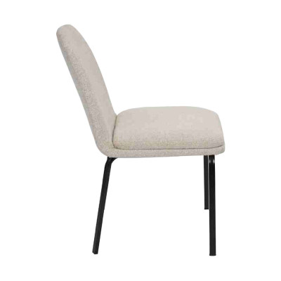 Conjunto de sillas de comedor de metal con cojines, conjunto de 4 sillas tapizadas en tela.