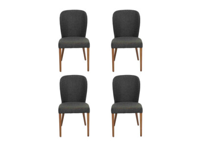 Silla Tapizada de Madera Moderna - 4 Sillas de Lujo con Diseño de Tapicería   