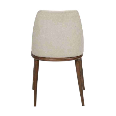 Conjunto de sillas blancas de diseñador 4x sillas de cocina Muebles de lujo Estructura de madera