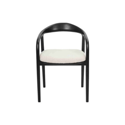Sillas de comedor en blanco y negro, muebles de asiento de cocina de lujo, sillas metálicas.