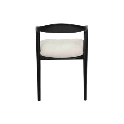 Sillas de comedor en blanco y negro, muebles de asiento de cocina de lujo, sillas metálicas.