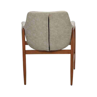 Silla de comedor 2x Sillas Silla de cocina Sillón de respaldo de madera Tela Moderna Gris Silla