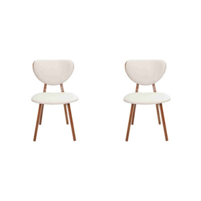 Silla de comedor blanca 2 sillas silla de madera silla moderna de una sola plaza nueva