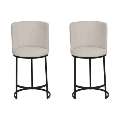 Sillas de bar diseño para comedor 2x taburetes de bar silla tapizada decoración moderna.