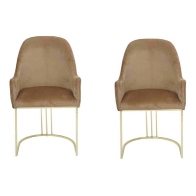 Silla Dorada Diseño Comedor Textil Sillas Muebles Lujo Sillón Nuevo