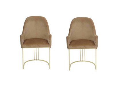 Silla Dorada Diseño Comedor Textil Sillas Muebles Lujo Sillón Nuevo