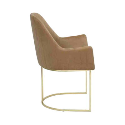 Silla Dorada Diseño Comedor Textil Sillas Muebles Lujo Sillón Nuevo