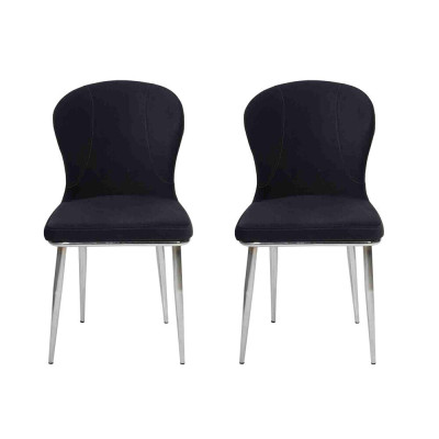 Muebles negros sillas silla de comedor diseño tapizado de lujo mobiliario nuevo.