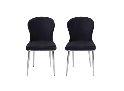 Muebles negros sillas silla de comedor diseño tapizado de lujo mobiliario nuevo.