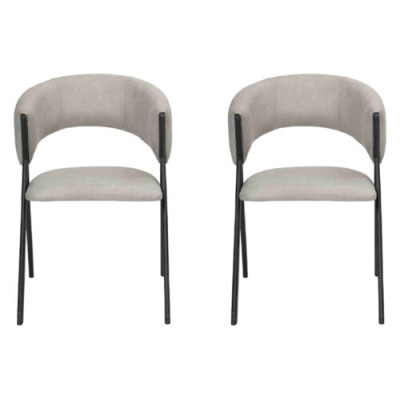 Comedor de lujo estilo diseñador moderno 2 sillas acolchadas mobiliario nuevo.