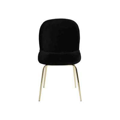 Silla tapizada negra diseño, silla de comedor diseñador sillas de comedor modernas.