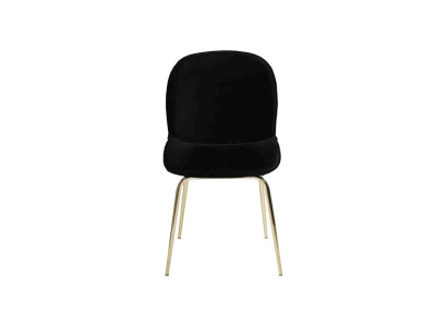 Silla tapizada negra diseño, silla de comedor diseñador sillas de comedor modernas.