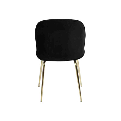Silla tapizada negra diseño, silla de comedor diseñador sillas de comedor modernas.