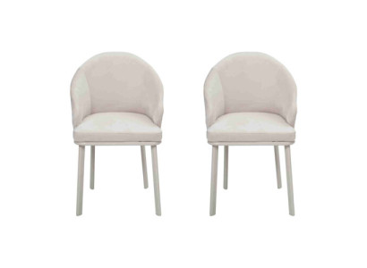 Comedor moderno Blanco 2 sillas Diseñador Cocina Mobiliario de asiento tapizado