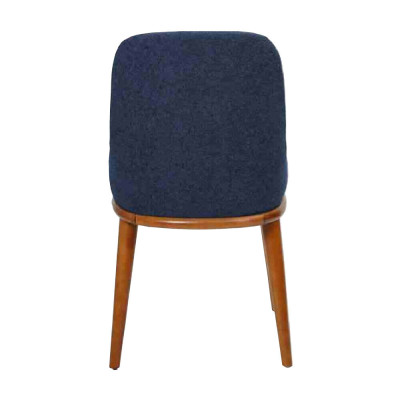 Elegantes conjunto de sillas azules para comedor. Diseño de mobiliario de diseñador.
