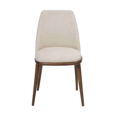 Dos sillas de comedor blancas. Mobiliario lujoso de comedor. Muebles de diseñador.