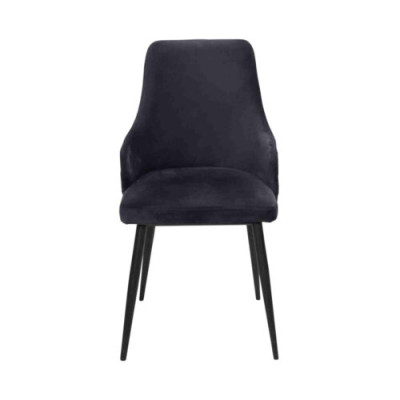Diseñador negro 2 sillas Lujo Comedor Individual Mobiliario moderno