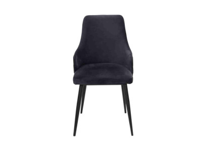 Diseñador negro 2 sillas Lujo Comedor Individual Mobiliario moderno
