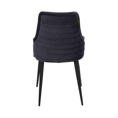 Diseñador negro 2 sillas Lujo Comedor Individual Mobiliario moderno