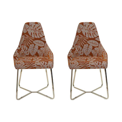 Silla de comedor Silla de cocina 2 sillas Sillón de respaldo de lujo Multicolor Moderno Comedor